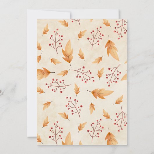 Bosherfst Baby Vos Baby Shower Kaart (Achterkant)