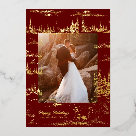 Bosherinneringen Folie Feestdagenkaart (Voorkant)