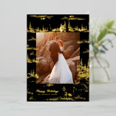 Bosherinneringen Zwart en Goud Folie Feestdagenkaart (Staand Voorkant)