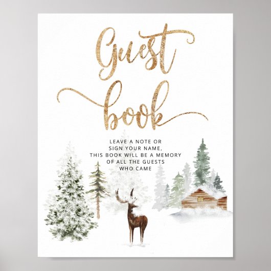 Boshert Guest Book Sign Poster (Voorkant)