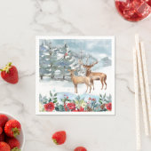 Boshert Waterverf Kerstfeest Servet (Insitu)