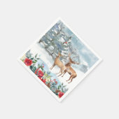 Boshert Waterverf Kerstfeest Servet (Hoek)