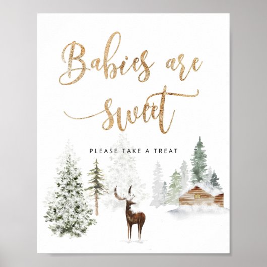 Bosherten Babies zijn zoet Poster (Voorkant)