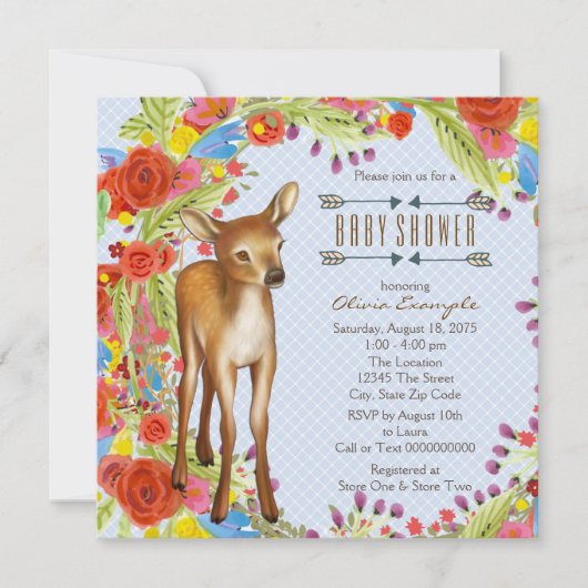 Bosherten Babyshower Kaart (Voorkant)