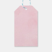 Bosherten Blush Bloemen Groen Goud Baby Fawn Cadeaulabel (Achterkant)