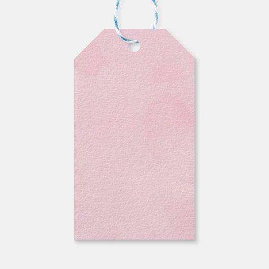 Bosherten Blush Bloemen Groen Goud Baby Fawn Cadeaulabel (Achterkant)