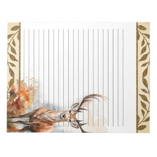 bosherten bosdieren Natuur thema Notitieblok (Voorkant)