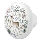 Bosherten Buck botanische Waterverf Keramische Knop (Rechts)