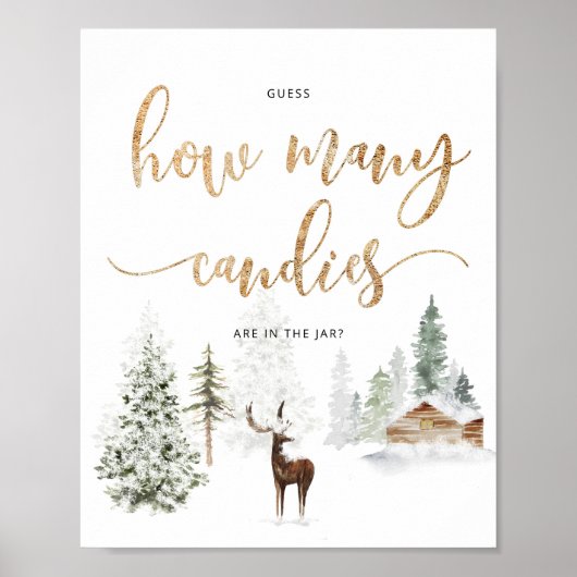 Bosherten Raad eens hoeveel snoepjes Poster (Voorkant)