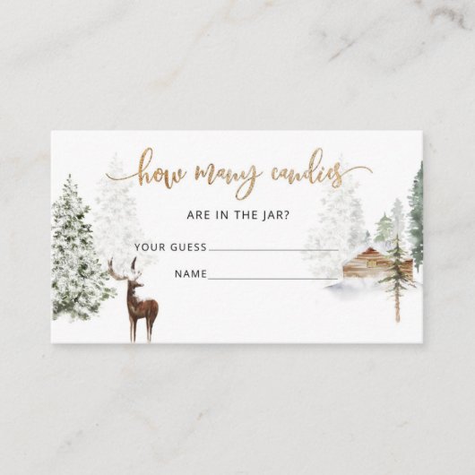 Bosherten raden hoeveel snoepjes kaart (Voorkant)