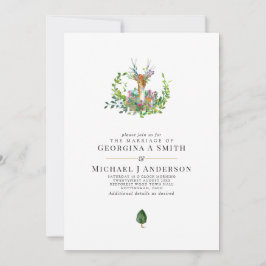Boshertog Bruiloft Uitnodiging Aquarel