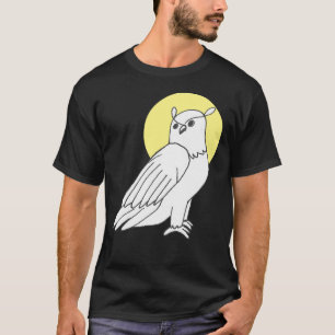 boshoedel met vogelillustratie t-shirt