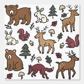 boshoedeldieren behang (Voorkant)