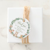 Boshoordieren Greenery Birthday Baby shower Bedankjes Labels (In situ)
