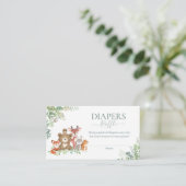 Boshoorndieren groenjongen douchedakelhandel informatiekaartje (Staand voorkant)