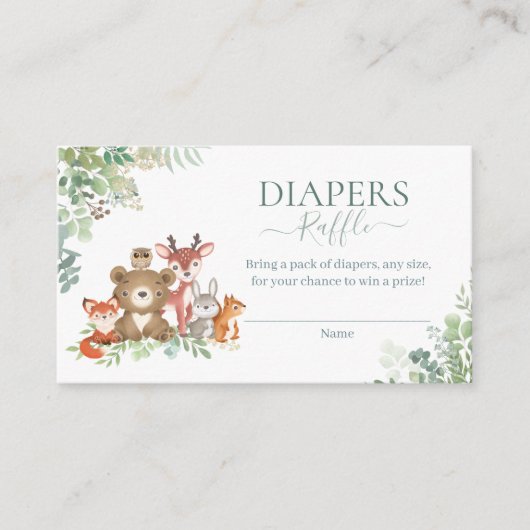 Boshoorndieren groenjongen douchedakelhandel informatiekaartje (Voorkant)