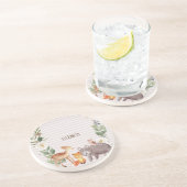 Boshoornenstrepen Zandsteen Onderzetter (Zijkant)