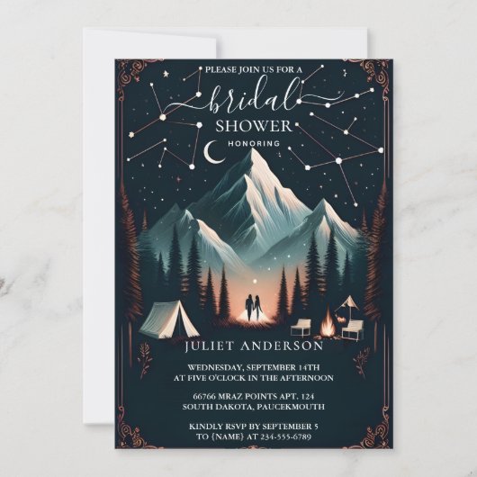 Boshout Sky Tree Fire Camping Vrijgezellenfeest Kaart (Voorkant)