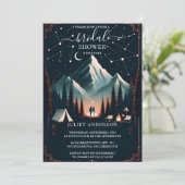 Boshout Sky Tree Fire Camping Vrijgezellenfeest Kaart (Staand voorkant)