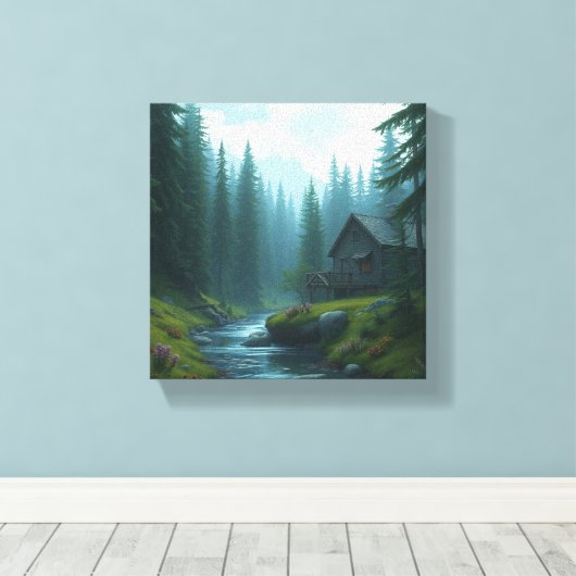 BOSHUT CANVAS AFDRUK (Insitu (Houten vloer))