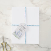Boshyacinten Bloemenschildering in waterverf rusti Cadeaulabel (Met Touw)