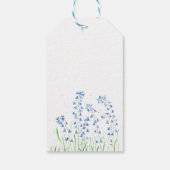 Boshyacinten Bloemenschildering in waterverf rusti Cadeaulabel (Achterkant)
