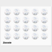 Boshyacinten Bruidsmeisjesshower Ronde Sticker (Vel)