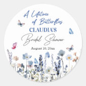 Boshyacinten Bruidsmeisjesshower Ronde Sticker (Voorkant)