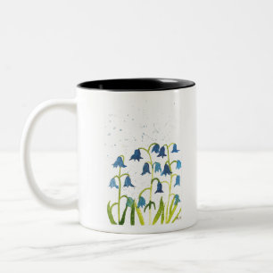 Boshyacinten watercolor natuur tweekleurige koffiemok