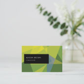 Bosinspiratie Elegant geometrisch patroon Visitekaartje (Staand voorkant)
