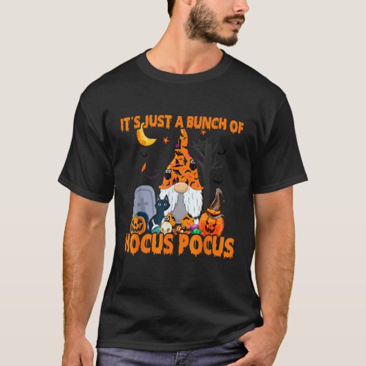 Bosje hocus pocus pompoen kabouter vleermuizen eng t-shirt (Voorkant)