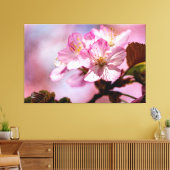 Bosje Stunning Sakura Bloemen In Roze Kleuren Canvas Afdruk (Insitu (Woonkamer))