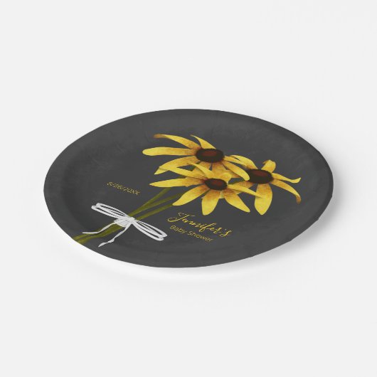 bosje wilde bloemen Black Eyed Susan baby shower Papieren Bordje (Gekanteld)