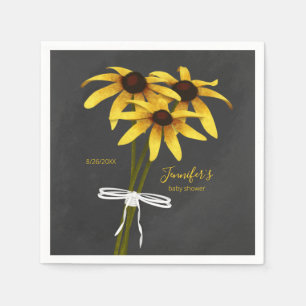 bosje wilde bloemen Black Eyed Susan baby shower Servet