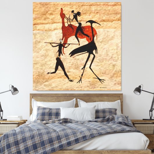 Bosjesmannen Canvas Afdruk (Insitu (Slaapkamer))