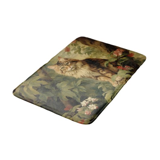 Boskat in weelderig gebladerte badmat (Gekanteld)