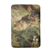 Boskat in weelderig gebladerte badmat (Voorkant Verticaal)