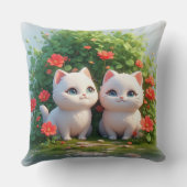 🐱 Boskatten Levendig Groen Knus Thuis 🌿 Kussen (Achterkant)