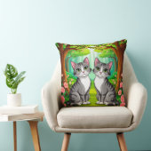 🐱 Boskatten Levendig Knus Huisstijl Kunst ✨ Kussen (Stoel)