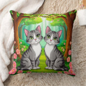 🐱 Boskatten Levendig Knus Huisstijl Kunst ✨ Kussen (Deken)