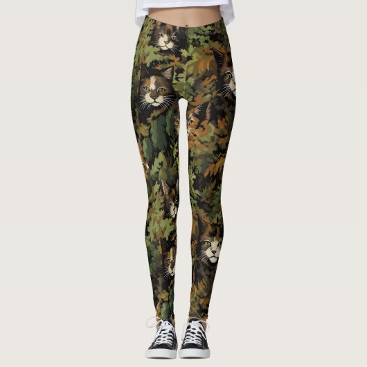 boskattenpatroon leggings (Voorkant)