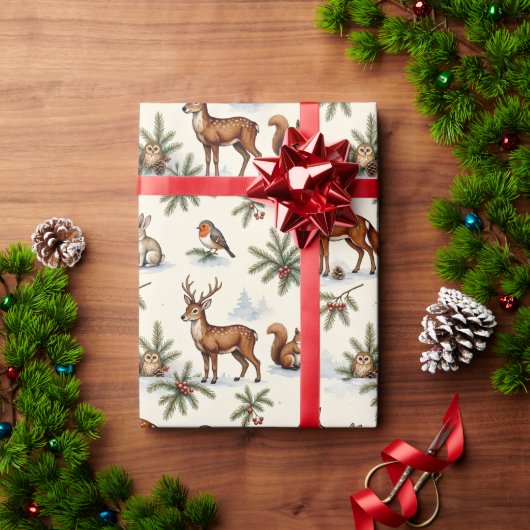 Boskerst Dieren Cadeaupapier (Feestdagen Geschenken)