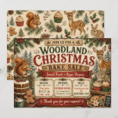 Boskerst Kerst Mis Bakverkoop Kaart (Voorkant / Achterkant)