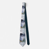 Boskerst met Wolven Blauw Heren Stropdas (Voorkant)
