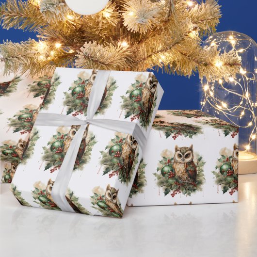 Boskerst Uil Cadeaupapier (Feestdagen)