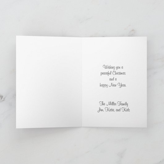 Boskerst Witte Staart Hert Wenskaart Feestdagen Kaart (Binnen)