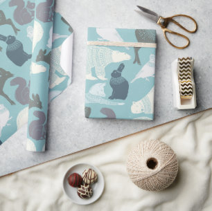 BoskerstBunny Fox Deer Beer Bird Squirrel Cadeaupapier