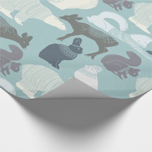 BoskerstBunny Fox Deer Beer Bird Squirrel Cadeaupapier (Hoek)