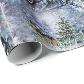 Boskerstmis met Wolven Inpakpapier (Rol Hoek)