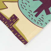 Boskleur Doodle Bomen Illustratie Fleece Deken (Hoek)